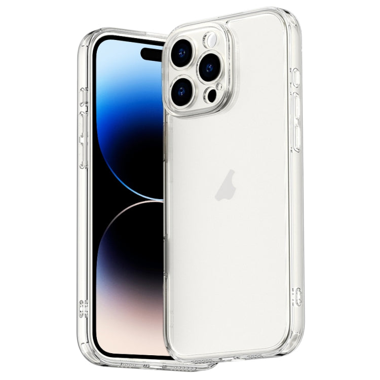 For iPhone 14 Pro Four Corner Airbag Transparent Glass Phone Case