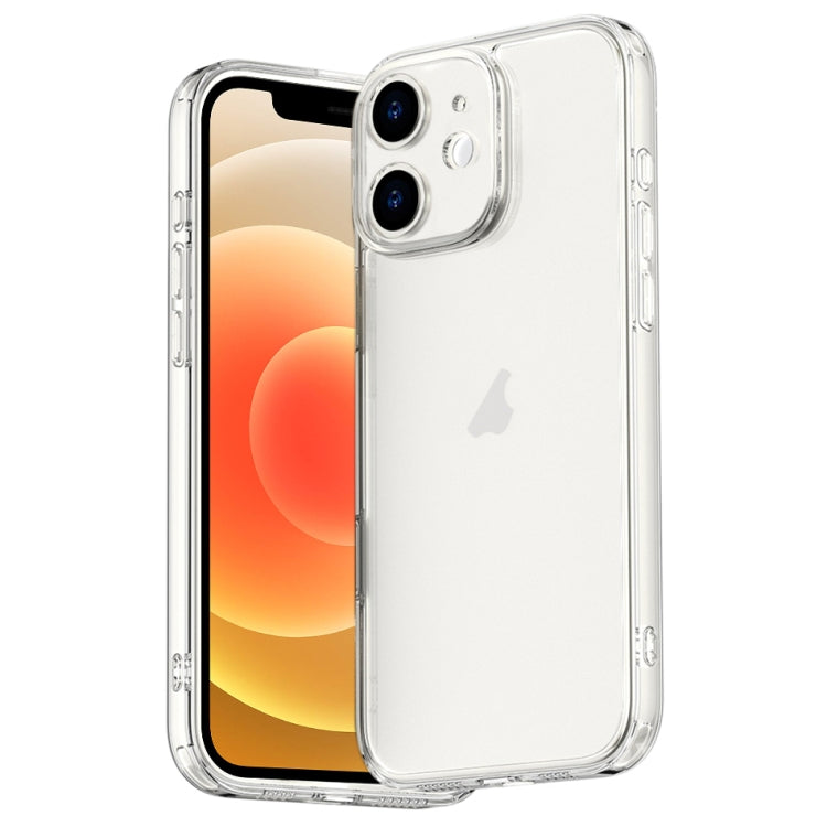 For iPhone 12 Four Corner Airbag Transparent Glass Phone Case