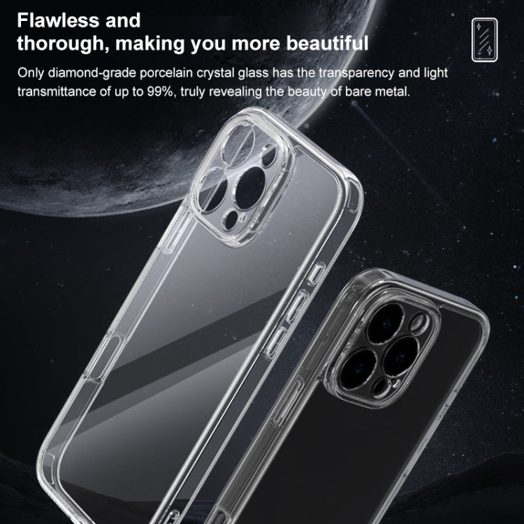 For iPhone 13 Pro Four Corner Airbag Transparent Glass Phone Case