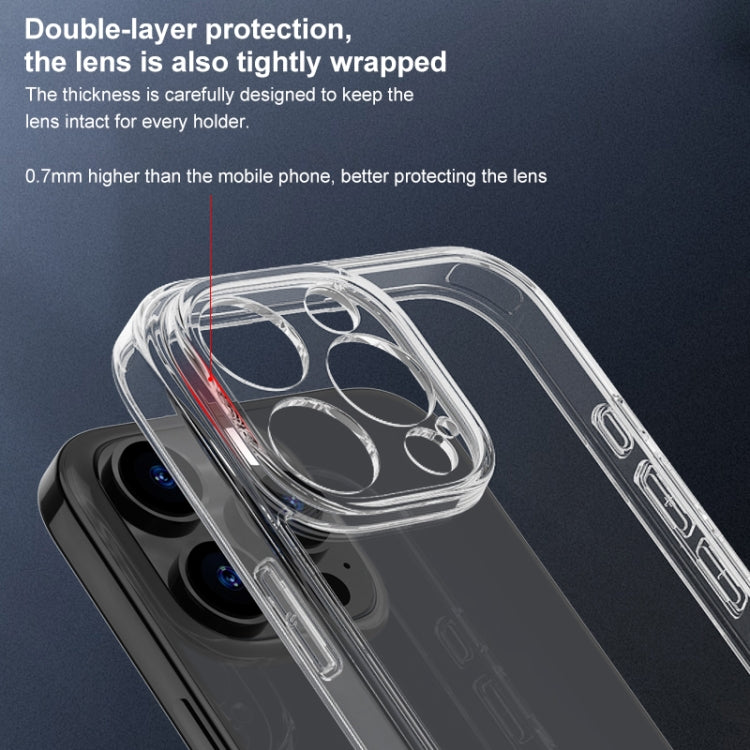 For iPhone 13 Pro Four Corner Airbag Transparent Glass Phone Case