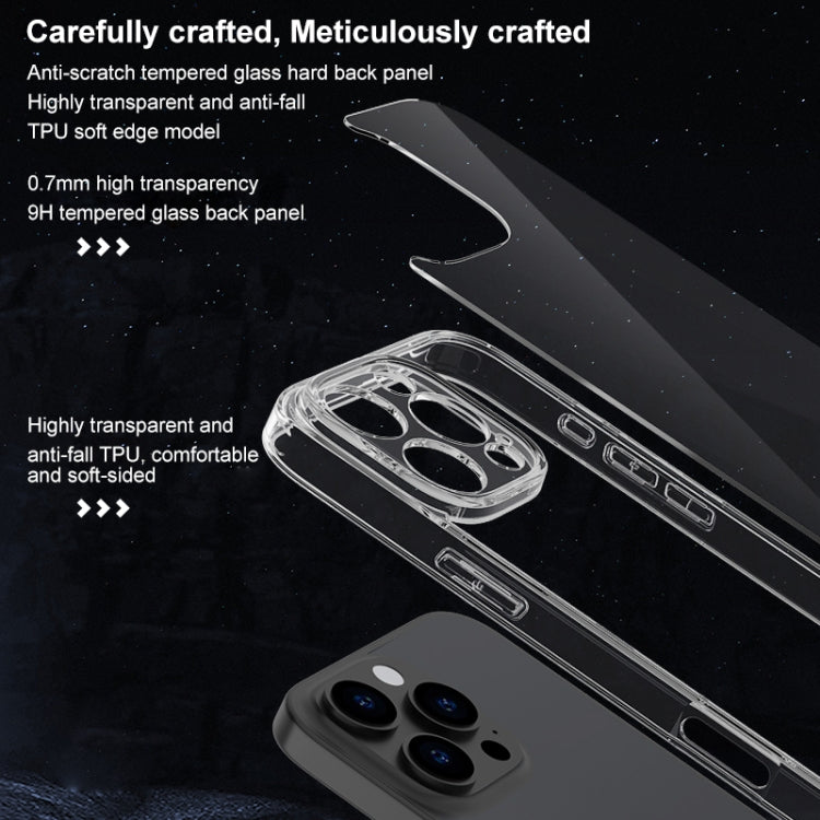 For iPhone 12 mini Four Corner Airbag Transparent Glass Phone Case