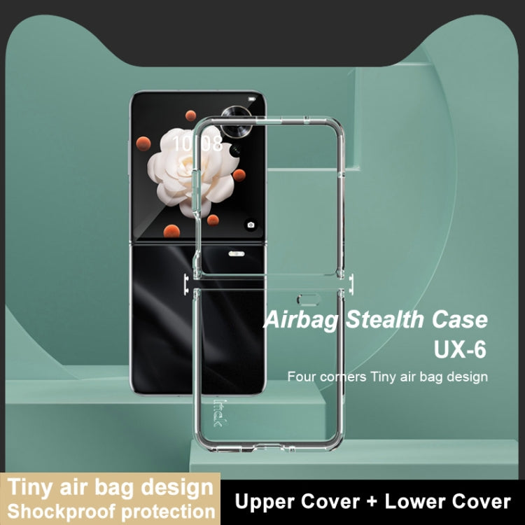 For Honor Magic V Flip imak UX-6 series All-inclusive Shockproof Airbag TPU Invisible Phone Case - Transparent