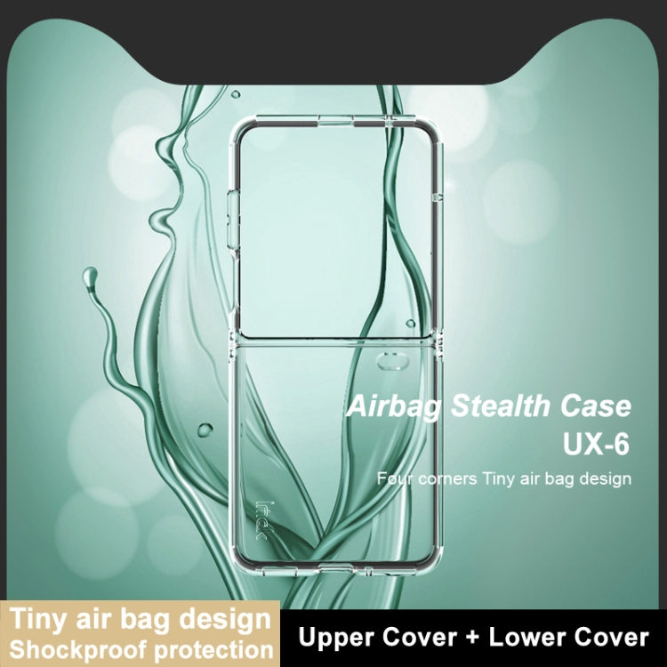 For Honor Magic V Flip imak UX-6 series All-inclusive Shockproof Airbag TPU Invisible Phone Case - Transparent