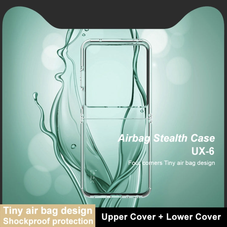 For Motorola Razr 50 imak UX-6 series All-inclusive Shockproof Airbag TPU Invisible Phone Case - Transparent