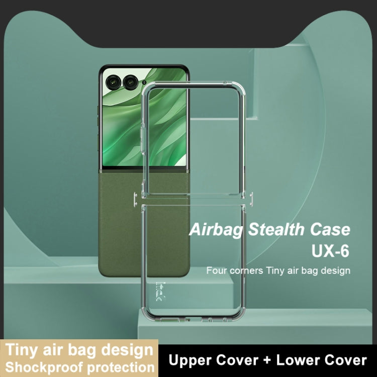 For Motorola Razr 50 Ultra imak UX-6 series All-inclusive Shockproof Airbag TPU Invisible Phone Case - Transparent