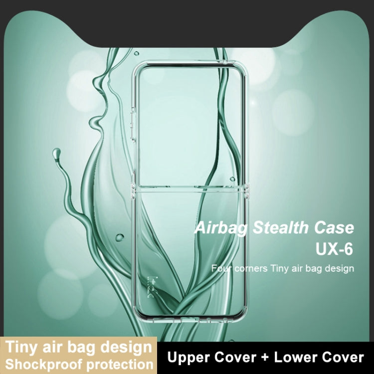For Motorola Razr 50 Ultra imak UX-6 series All-inclusive Shockproof Airbag TPU Invisible Phone Case - Transparent