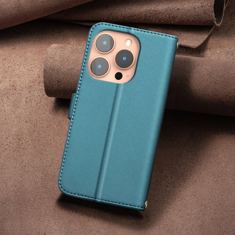 For iPhone 14 Pro Max Square Texture Leather Phone Case
