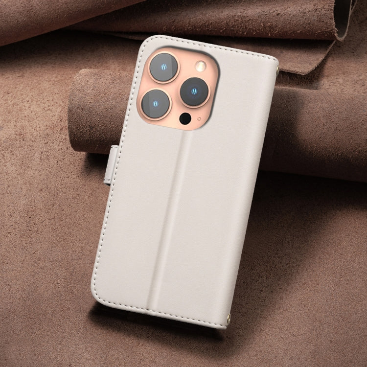 For iPhone 15 Pro Square Texture Leather Phone Case