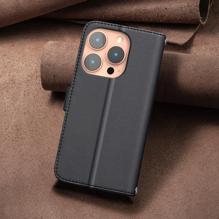 For iPhone 15 Pro Square Texture Leather Phone Case