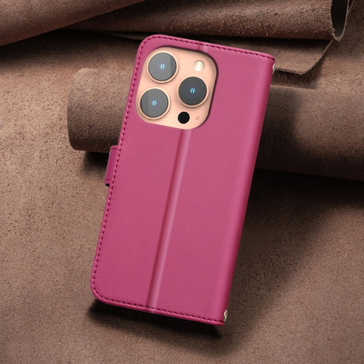 For iPhone 16 Pro Square Texture Leather Phone Case