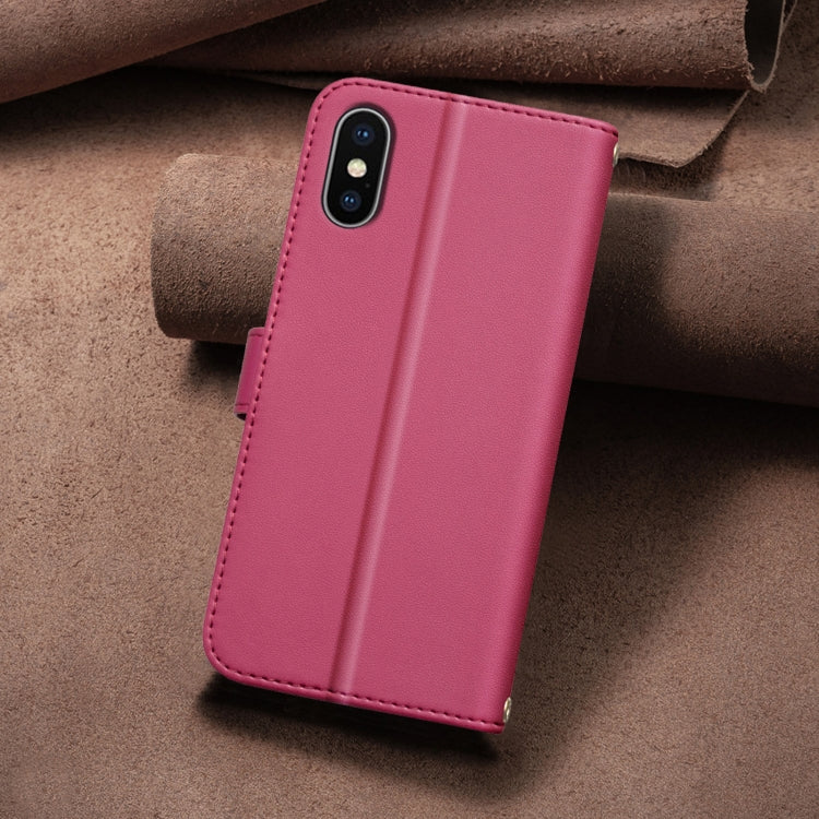For iPhone XR Square Texture Leather Phone Case