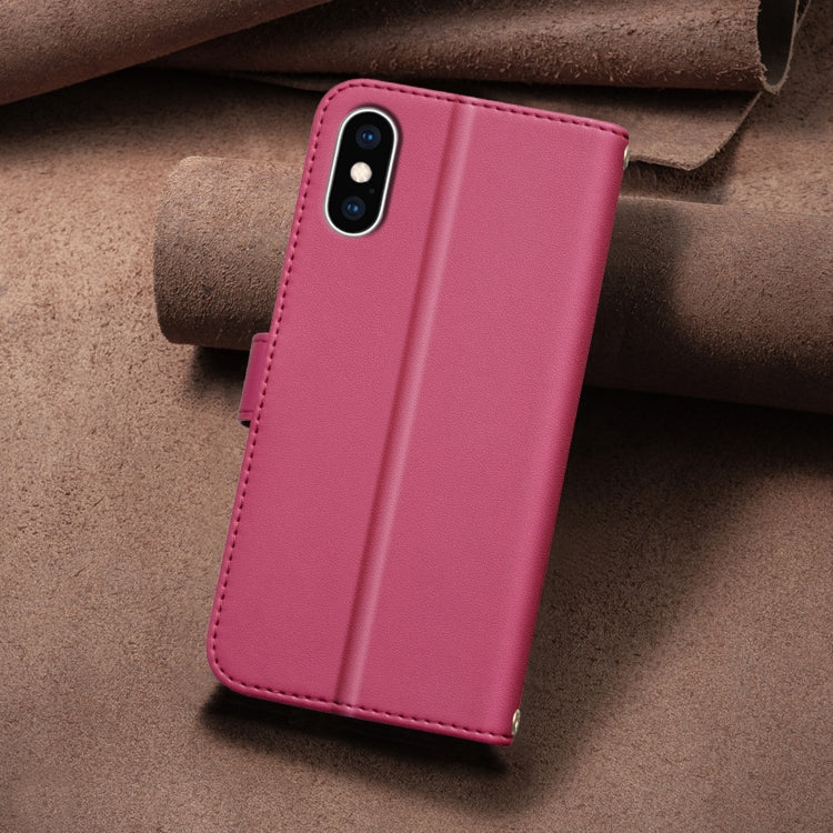 For iPhone XS Max Square Texture Leather Phone Case
