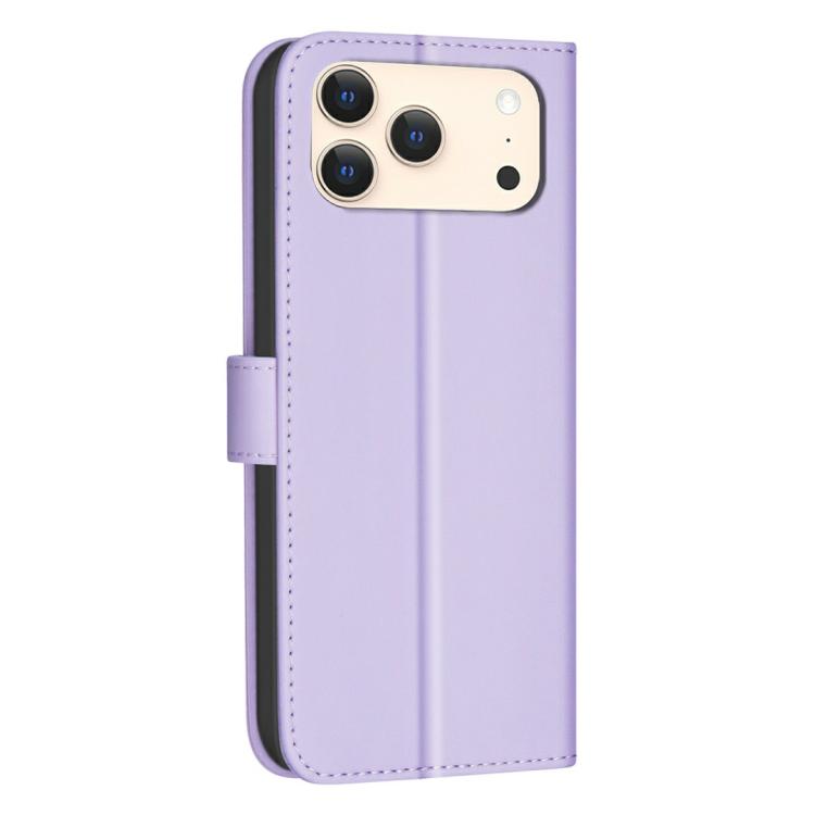 For iPhone 17 Pro Max Square Texture Leather Phone Case
