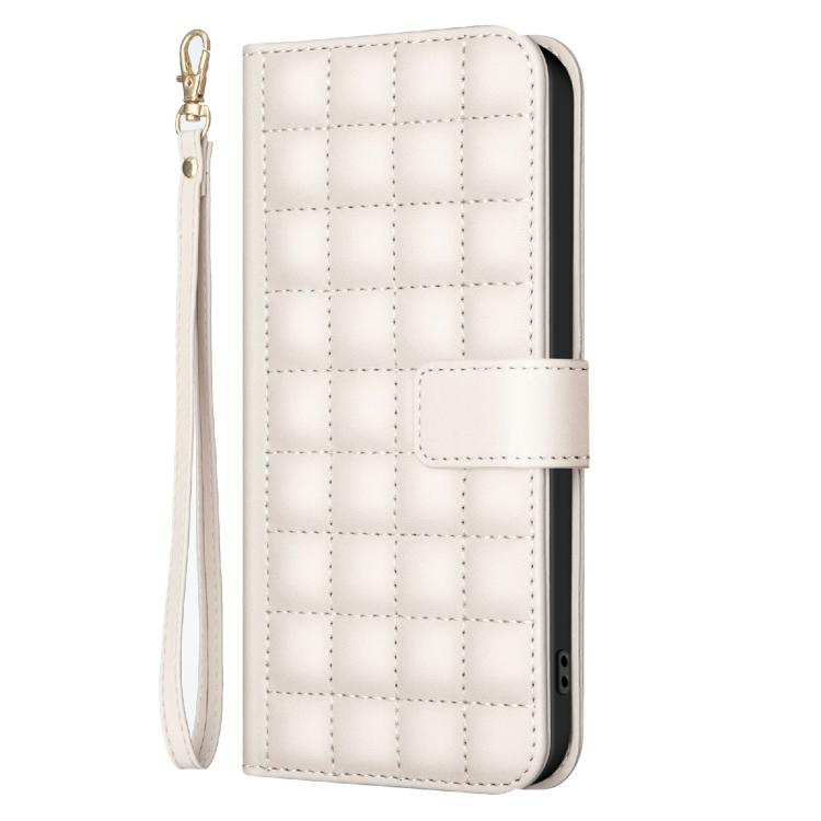 For iPhone 17 Pro Max Square Texture Leather Phone Case