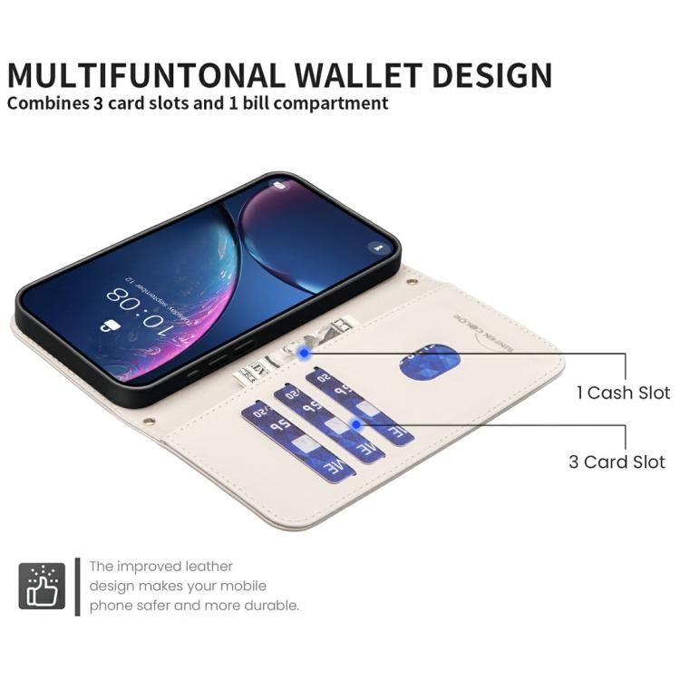 For iPhone 17 Pro Max Square Texture Leather Phone Case