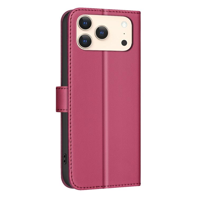 For iPhone 17 Pro Max Square Texture Leather Phone Case