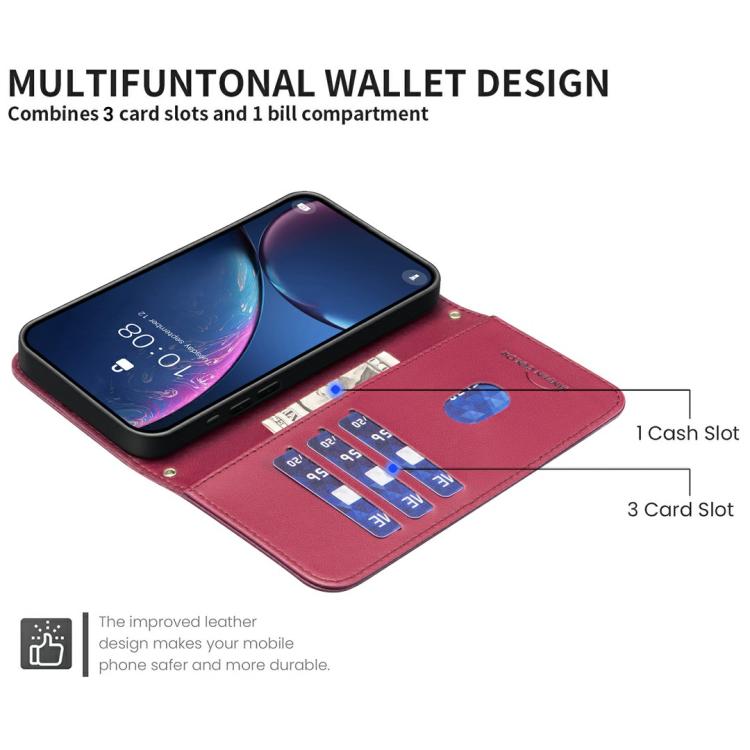 For iPhone 17 Pro Max Square Texture Leather Phone Case