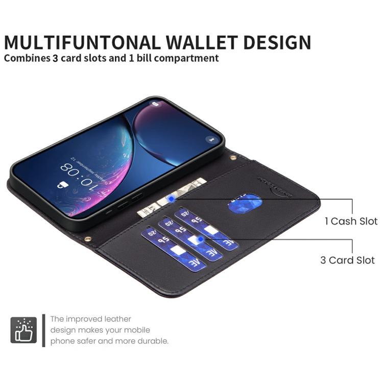 For iPhone 17 Pro Max Square Texture Leather Phone Case