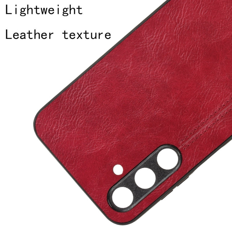 For Samsung Galaxy M35 Cow Pattern Sewing Back Cover Phone Case