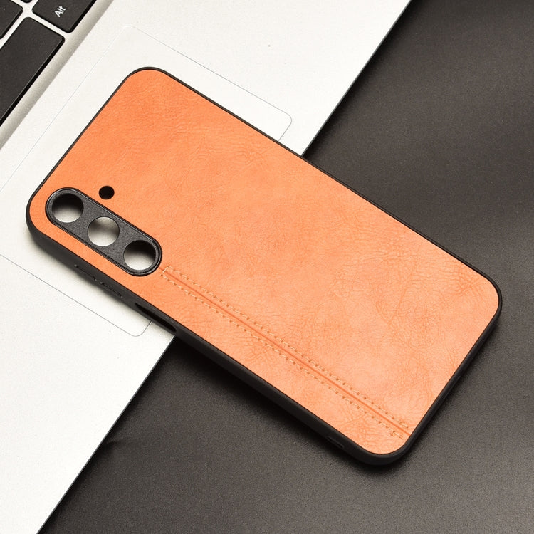 For Samsung Galaxy M35 Cow Pattern Sewing Back Cover Phone Case