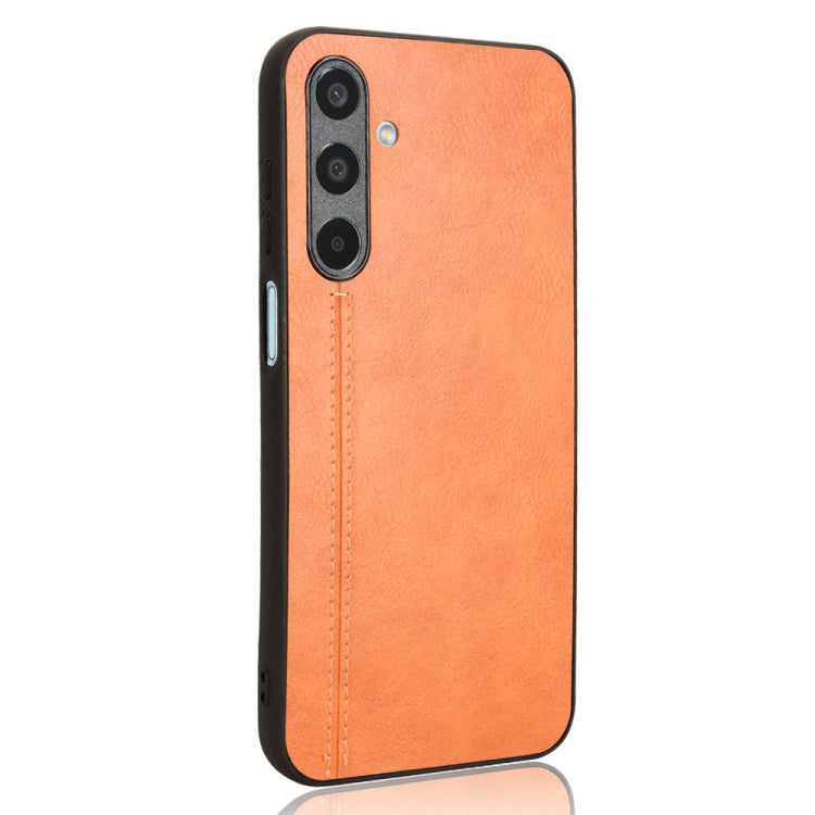 For Samsung Galaxy M35 Cow Pattern Sewing Back Cover Phone Case