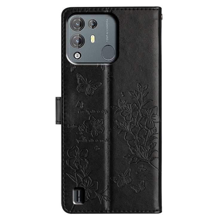 For Blackview A55 Pro Butterflies and Flowers Leather Phone Case