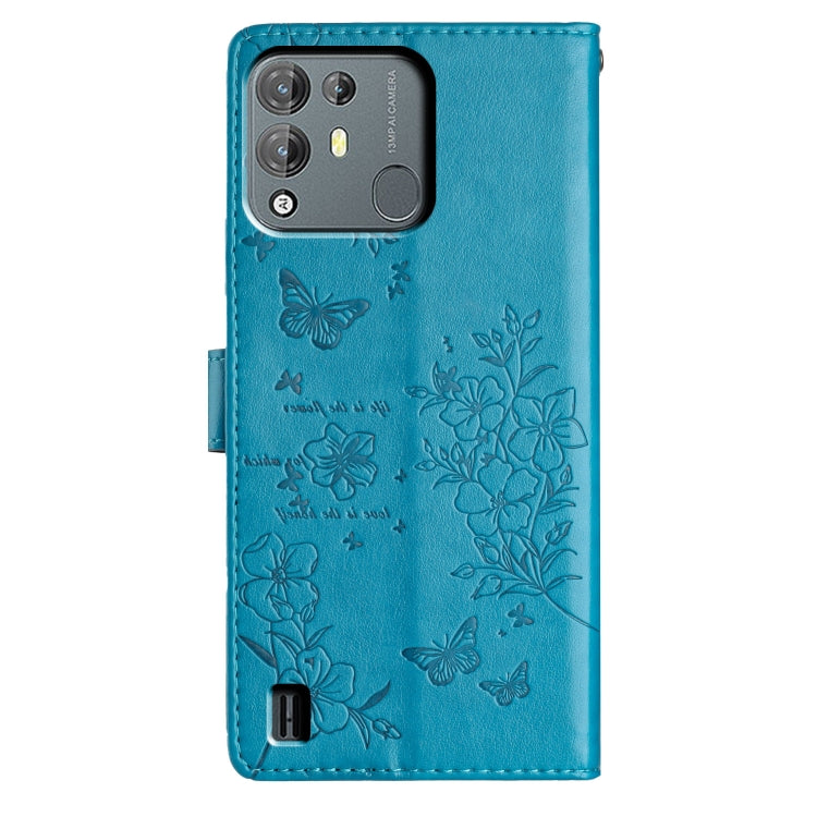 For Blackview A55 Pro Butterflies and Flowers Leather Phone Case