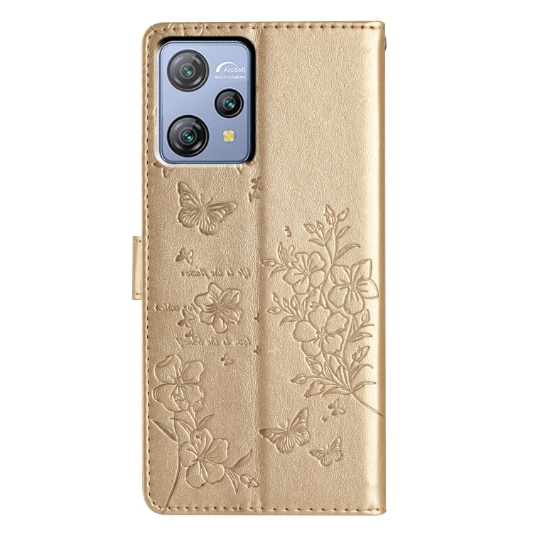 For Blackview A53 / A53 Pro Butterflies and Flowers Leather Phone Case