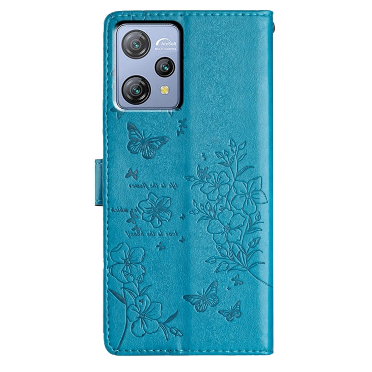 For Blackview A53 / A53 Pro Butterflies and Flowers Leather Phone Case