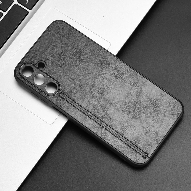 For Samsung Galaxy M15 / F15 Cow Pattern Sewing Card Bag Phone Case