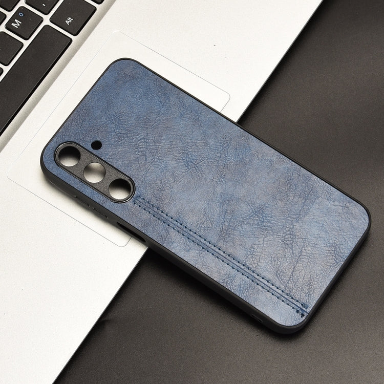 For Samsung Galaxy M35 Cow Pattern Sewing Card Bag Phone Case