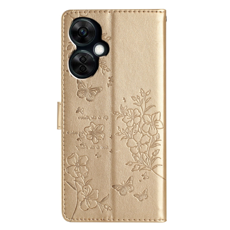 For OnePlus Nord CE 3 Lite 5G Butterflies and Flowers Leather Phone Case