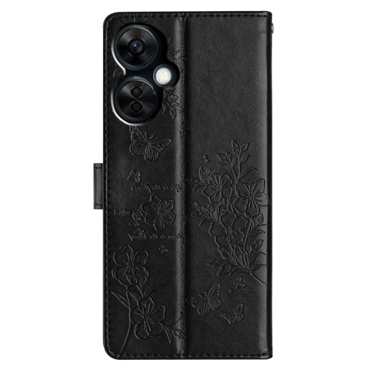 For OnePlus Nord CE 3 Lite 5G Butterflies and Flowers Leather Phone Case