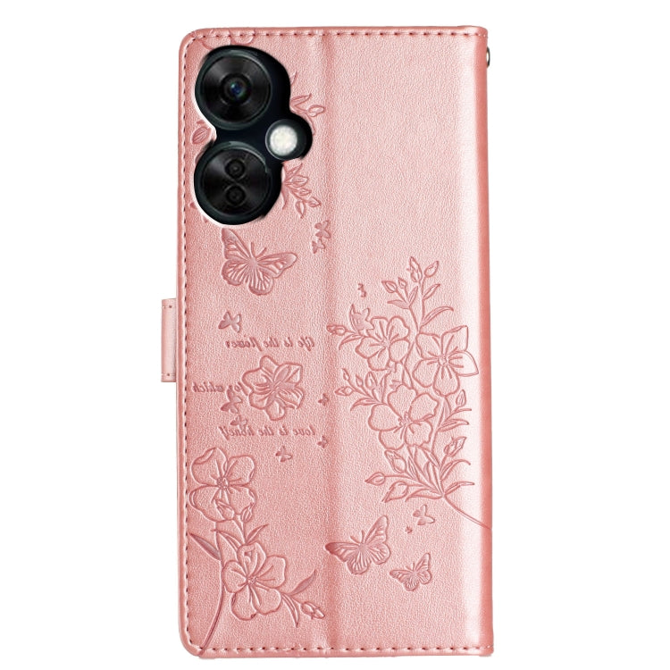 For OnePlus Nord CE 3 Lite 5G Butterflies and Flowers Leather Phone Case