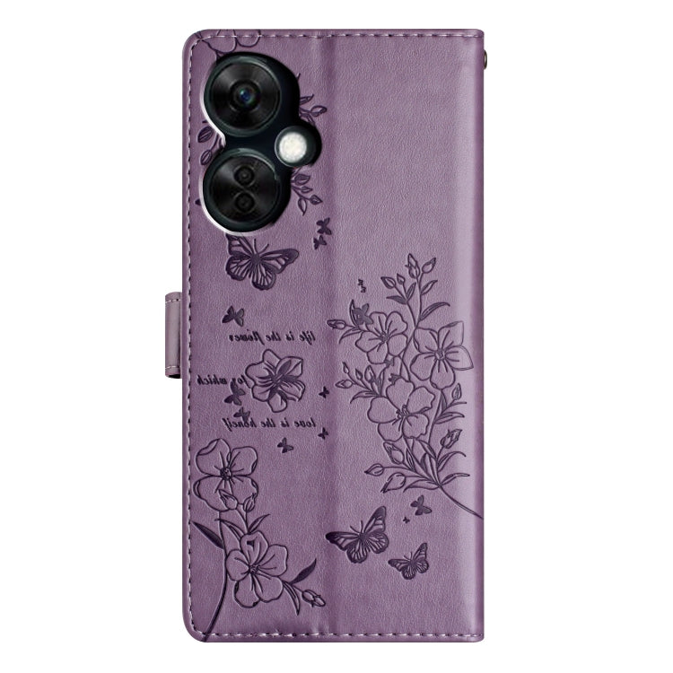 For OnePlus Nord CE 3 Lite 5G Butterflies and Flowers Leather Phone Case