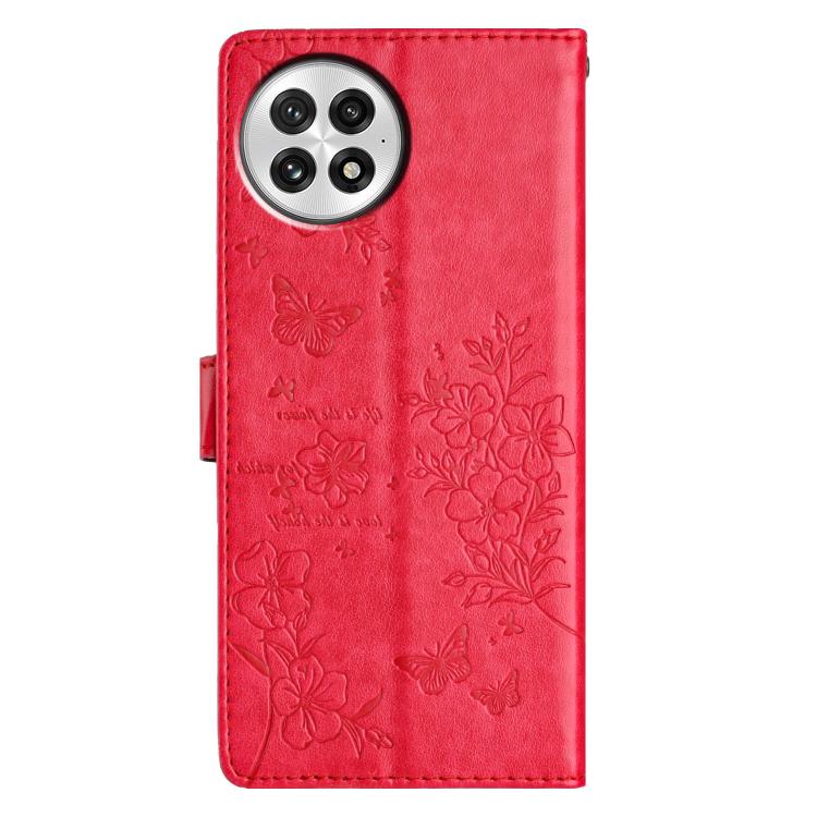 For OnePlus 13 Butterflies and Flowers Leather Phone Case