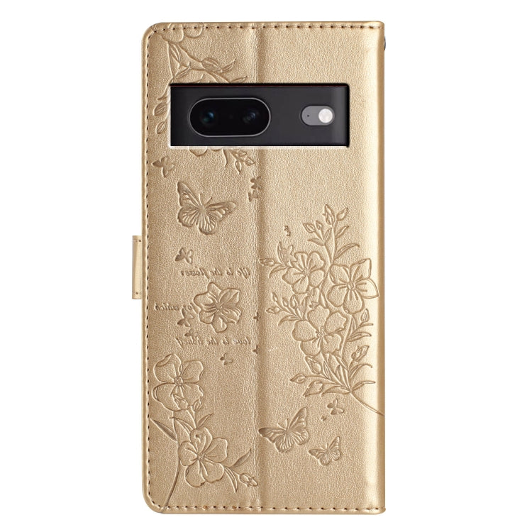 For Google Pixel 6 Pro Butterflies and Flowers Leather Phone Case