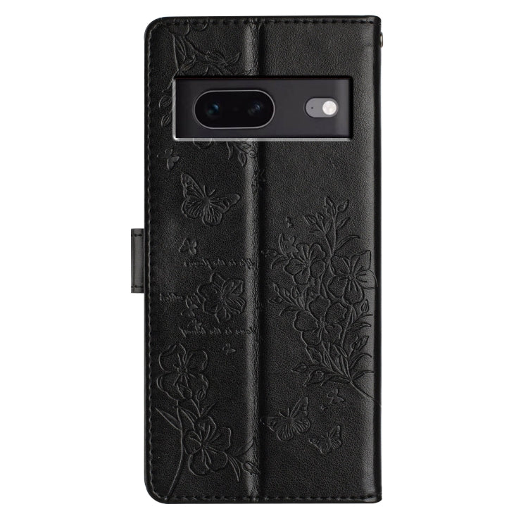 For Google Pixel 6 Pro Butterflies and Flowers Leather Phone Case