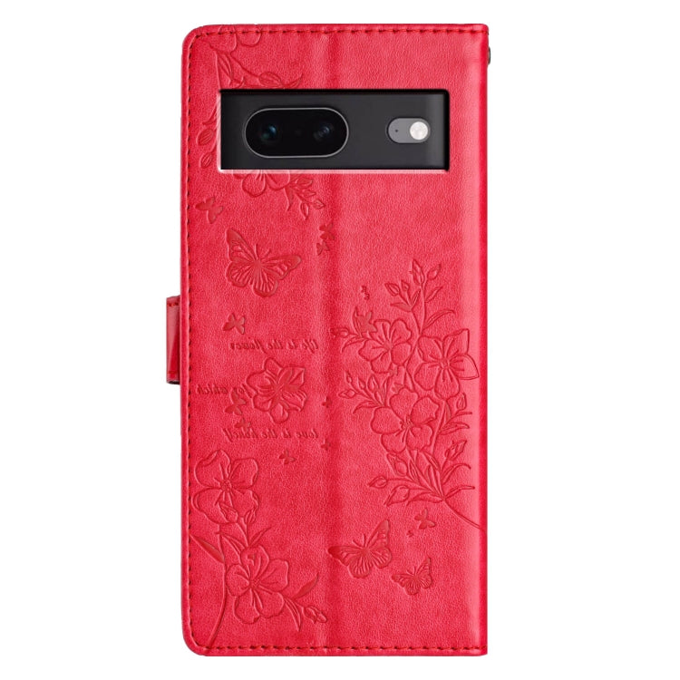 For Google Pixel 6 Pro Butterflies and Flowers Leather Phone Case