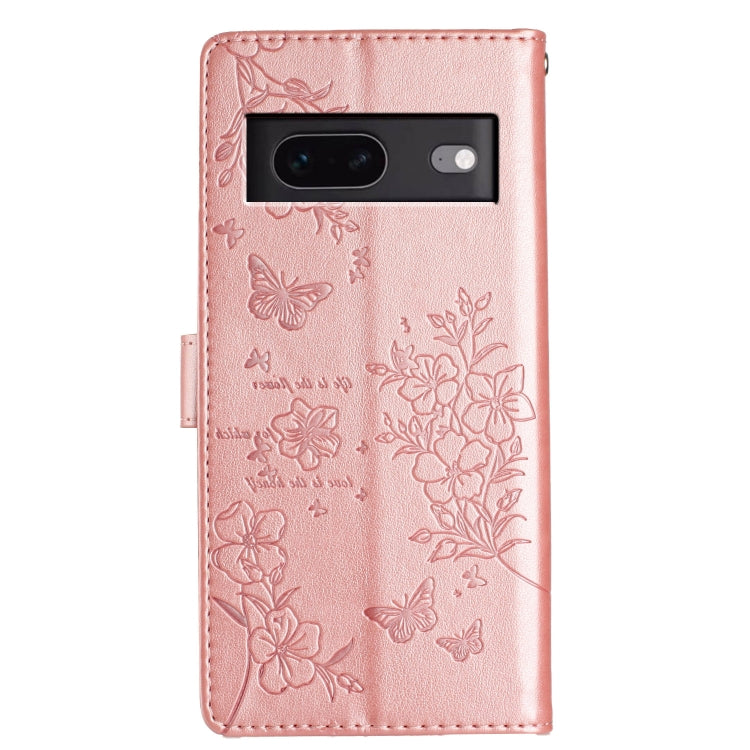 For Google Pixel 6 Pro Butterflies and Flowers Leather Phone Case