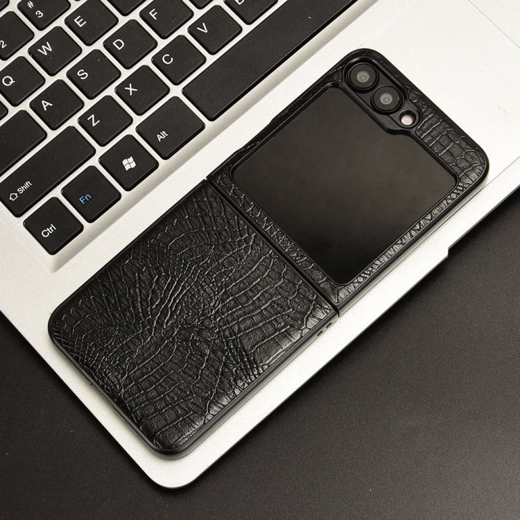 For Samsung Galaxy Z Flip7 FE / Flip6 Crocodile Texture Back Cover Phone Case