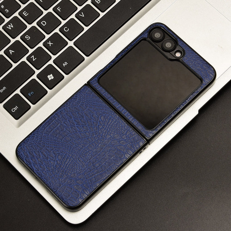For Samsung Galaxy Z Flip7 FE / Flip6 Crocodile Texture Back Cover Phone Case