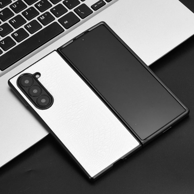 For Samsung Galaxy Z Fold6 Crocodile Texture Back Cover Phone Case
