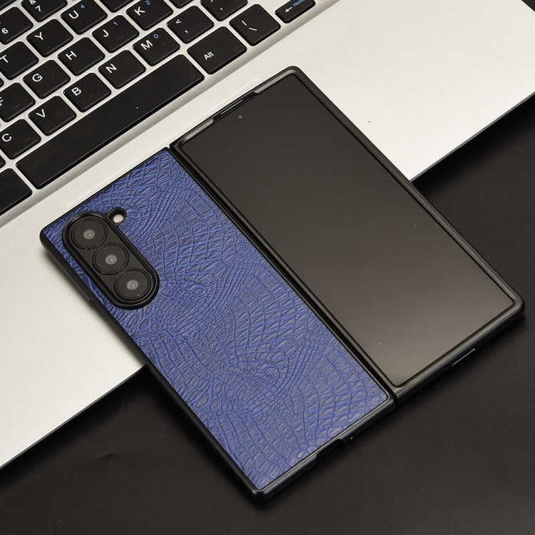 For Samsung Galaxy Z Fold6 Crocodile Texture Back Cover Phone Case