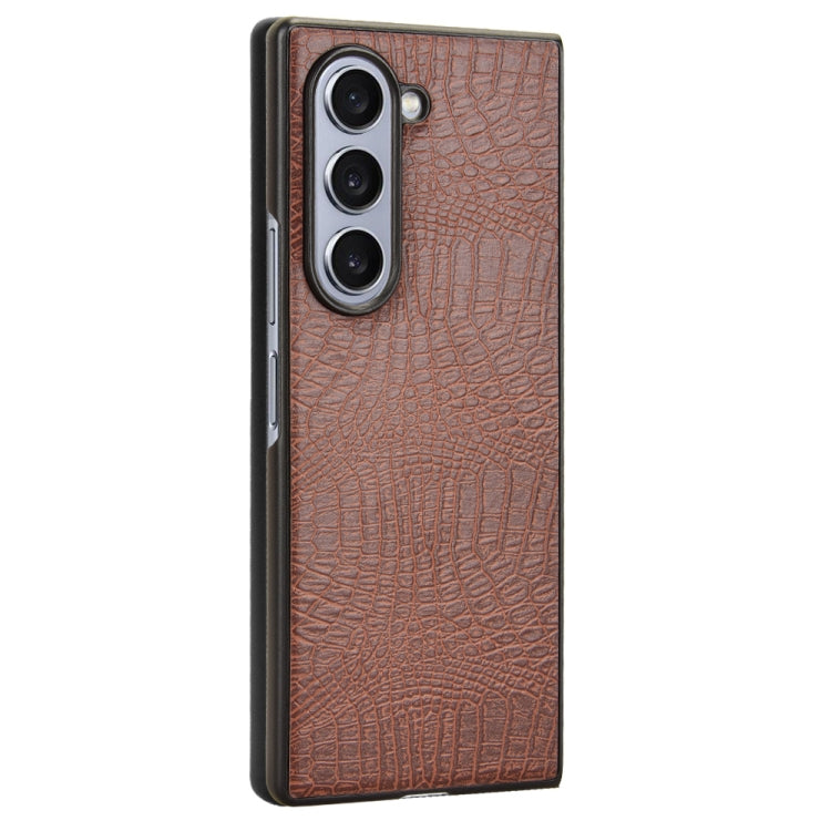 For Samsung Galaxy Z Fold6 Crocodile Texture Back Cover Phone Case