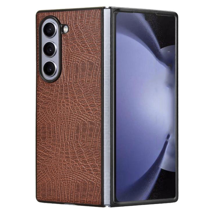 For Samsung Galaxy Z Fold6 Crocodile Texture Back Cover Phone Case