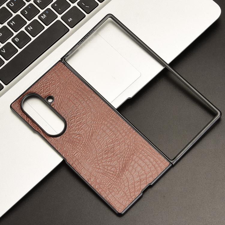 For Samsung Galaxy Z Fold7 5G Crocodile Texture Back Cover Phone Case