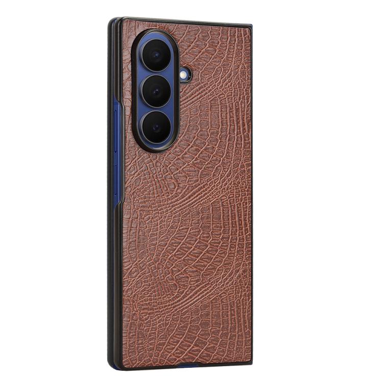 For Samsung Galaxy Z Fold7 5G Crocodile Texture Back Cover Phone Case