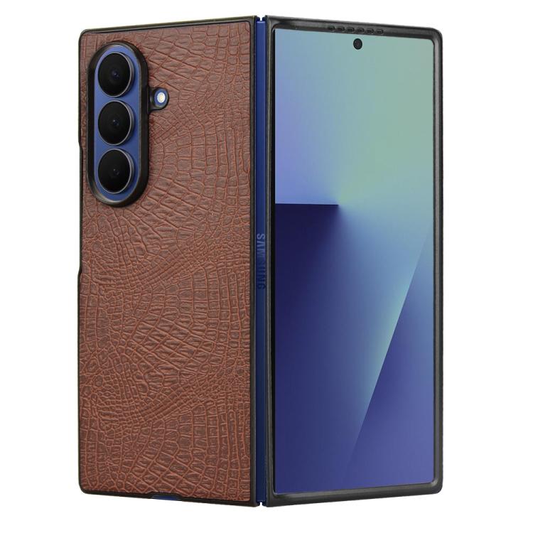 For Samsung Galaxy Z Fold7 5G Crocodile Texture Back Cover Phone Case
