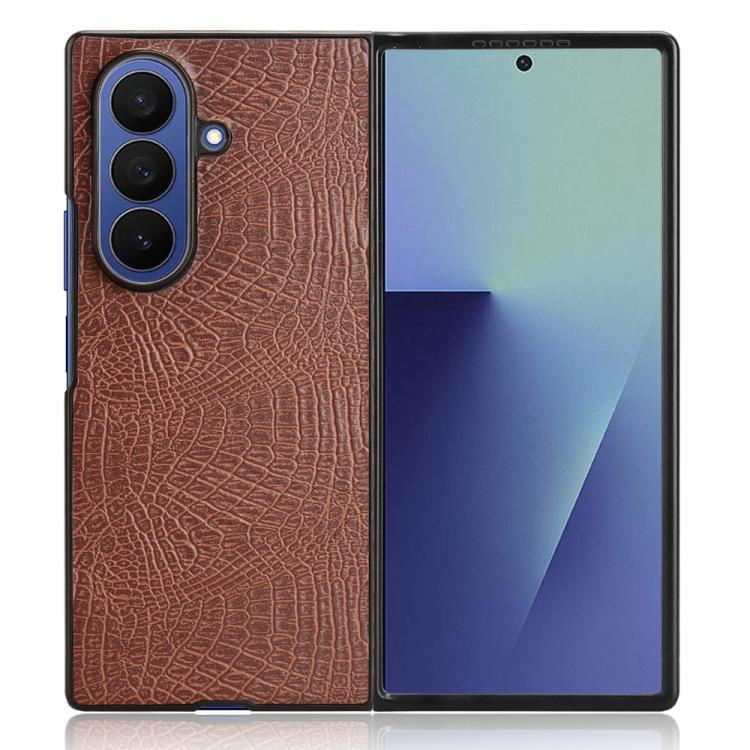 For Samsung Galaxy Z Fold7 5G Crocodile Texture Back Cover Phone Case